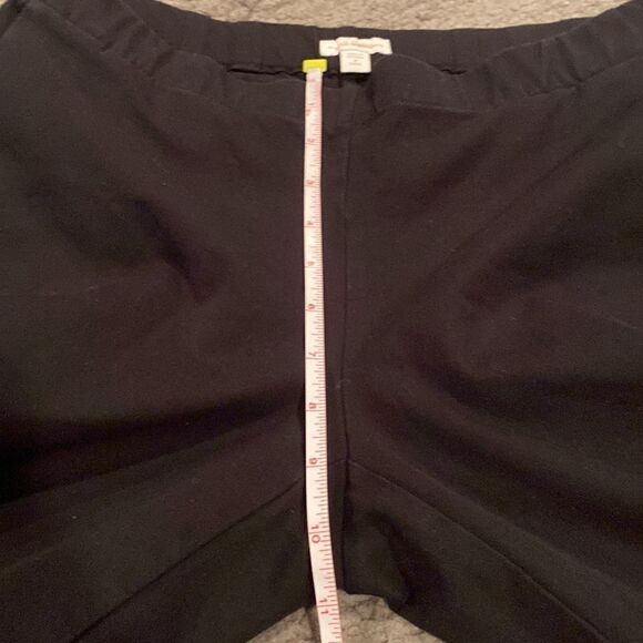 J Jill Black Bi Stretch Trouser Cuffed Cropped Pant Size 8 Pull On - Picture 6 of 10